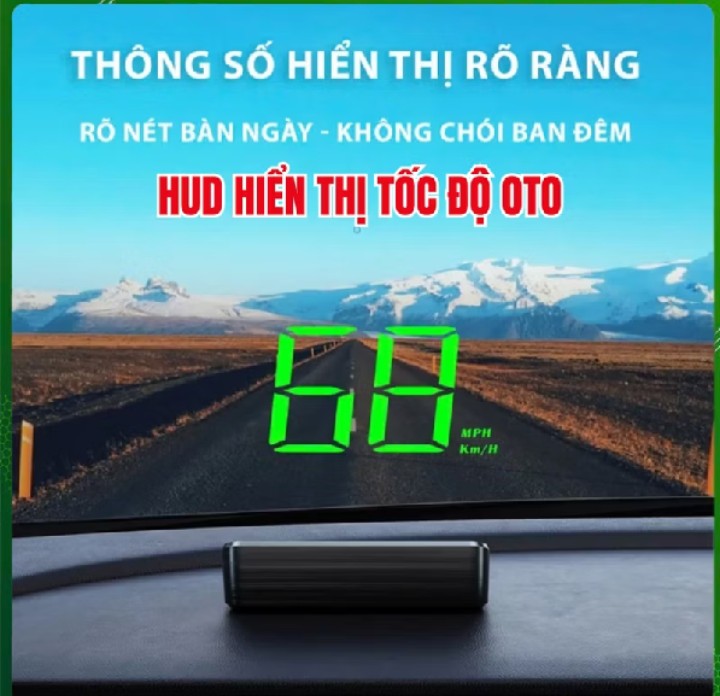 ĐỒNG HỒ HIỂN THỊ TỐC ĐỘ TRÊN KÍNH LÁI Ô TÔ AN TOÀN