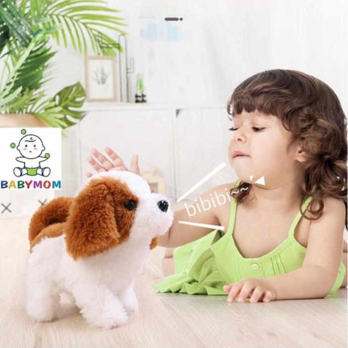 Đồ chơi Chó bông biết đi, biết kêu bibi, biết vẫy đuôi siêu cute giúp bé thân gần gũi với con vật