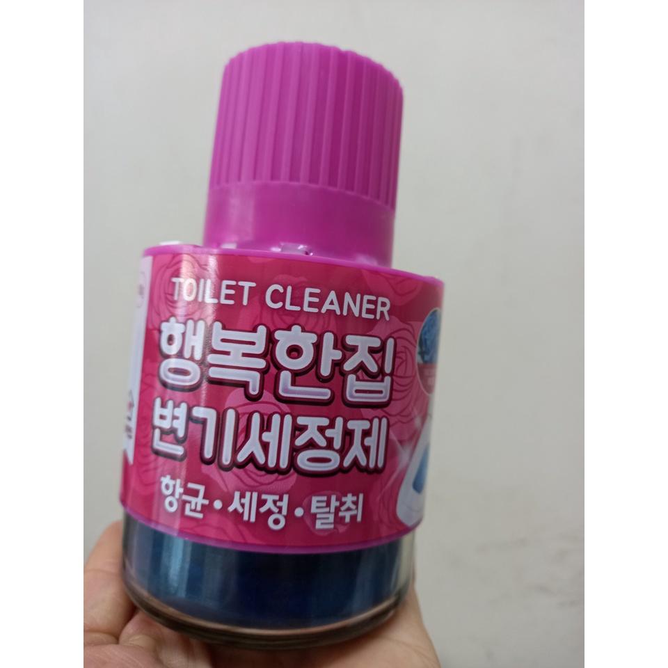 Cốc thả bồn cầu khử mùi diệt khuẩn Hàn Quốc Haengbokanjip 400g màu tím hương hoa hồng