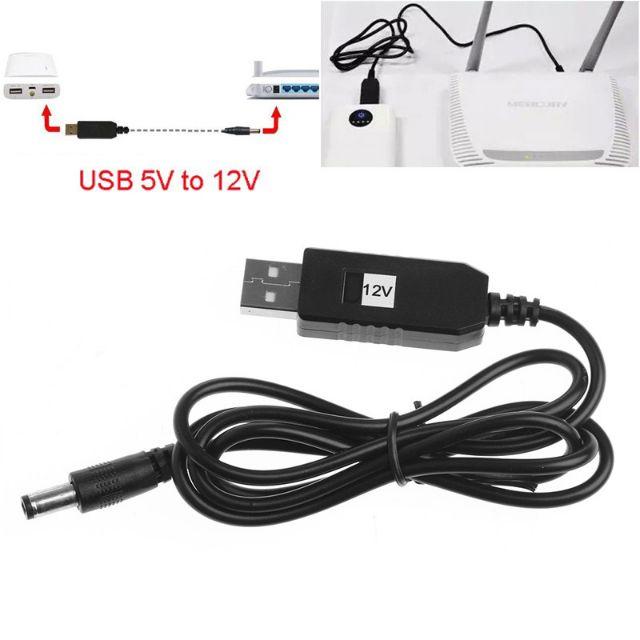 Hót Dây Cáp Chuyển Đổi cao cấp 5V USB sang 12V (Mất điện vẫn có Mạng & WiFi)