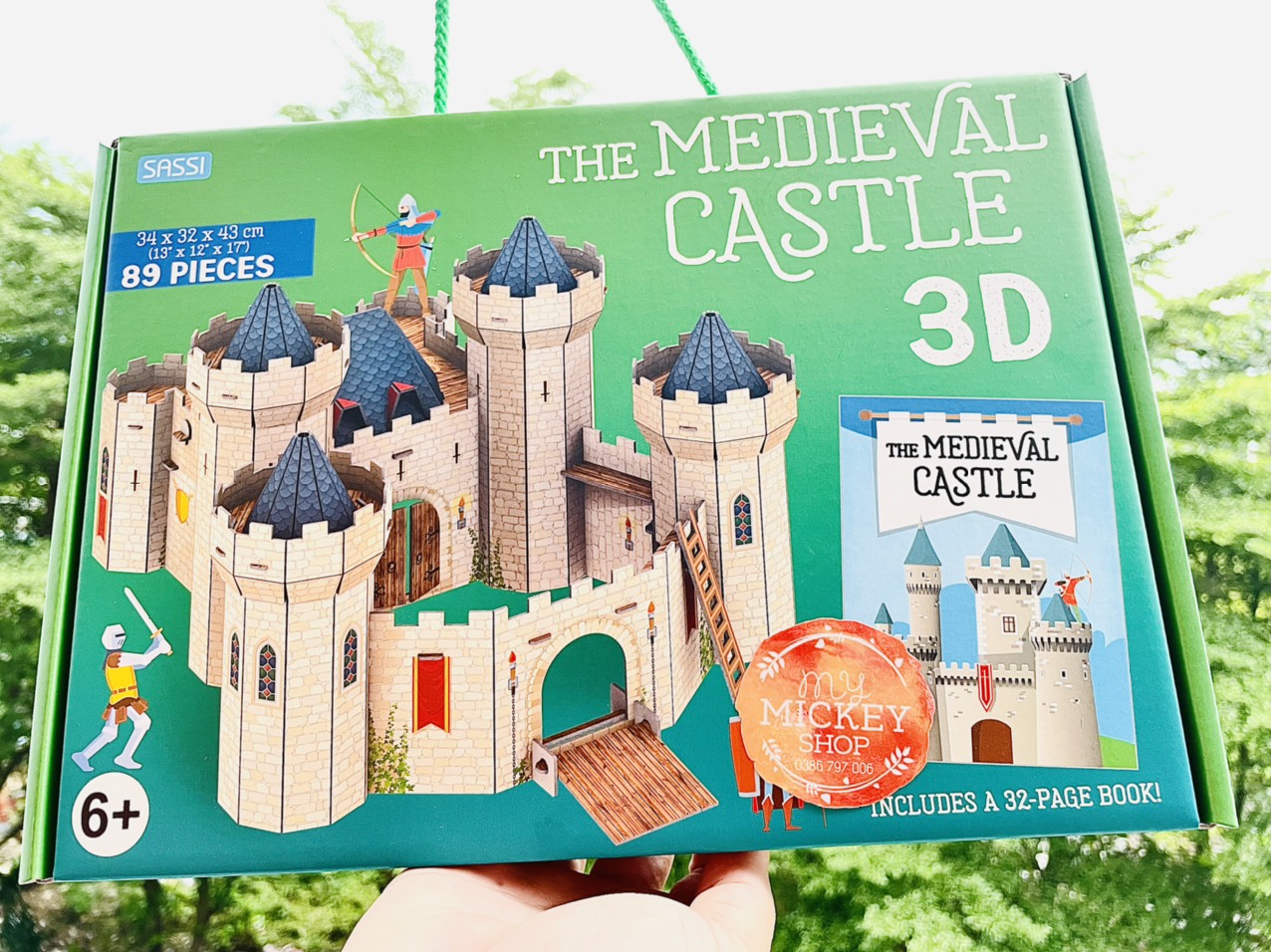 Đồ chơi mô hình 3D chính hãng Sassi Mẫu Lâu Đài Hiệp Sỹ - Medieval Castle dành cho bé từ 7 8 9 10 tuổi
