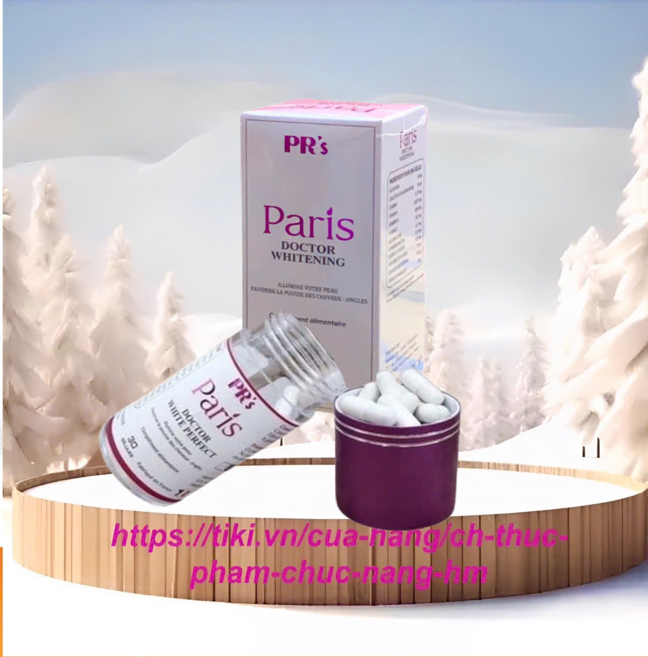 Viên uống trắng da ngừa nám Paris Doctor Whitening , hộp 30 viên