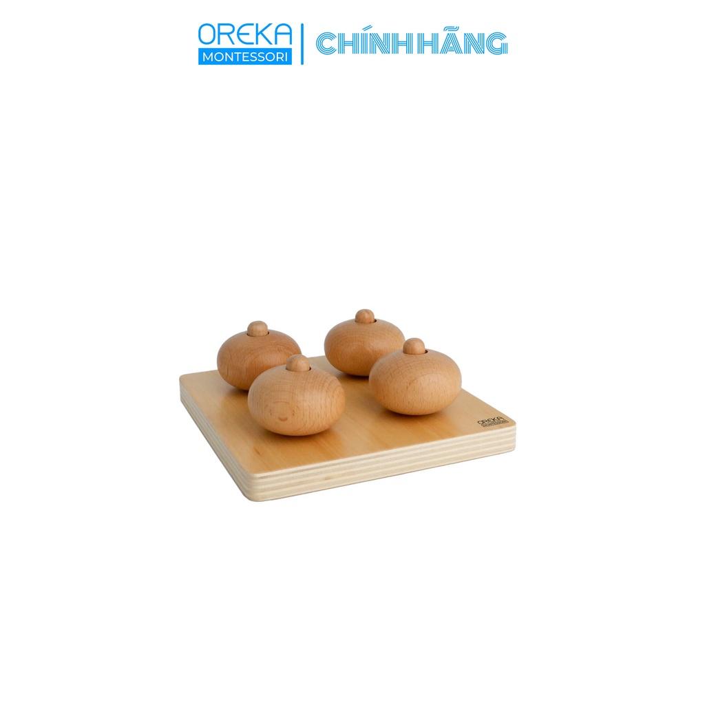 Đồ chơi trẻ em Oreka Montessori Trò chơi Các khối bầu dục Xếp trên Trục đứng - 0150200