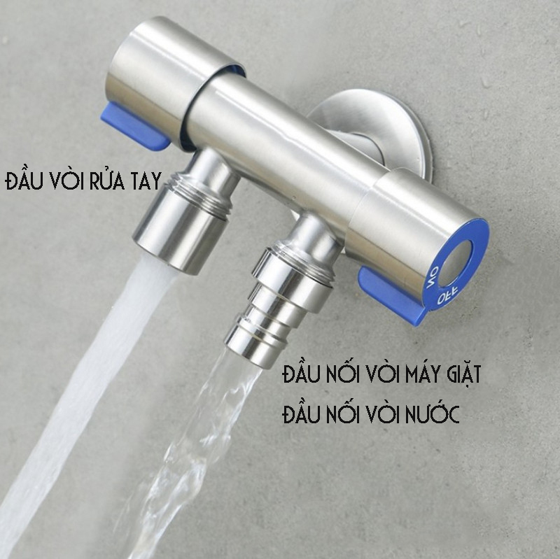 ĐẦU NỐI CHUYỂN ĐỔI VÒI MÁY GIẶT, VÒI RỬA TAY, VÒI NƯỚC THÔNG DỤNG - INOX 304