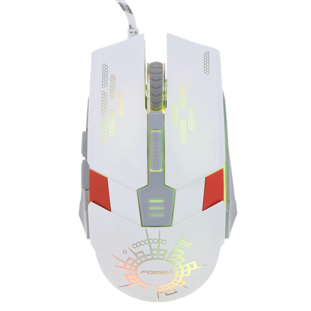 Chuột chơi game có dây FOREV 6 nút Có thể điều chỉnh 4000 DPI với đèn nền quang học
