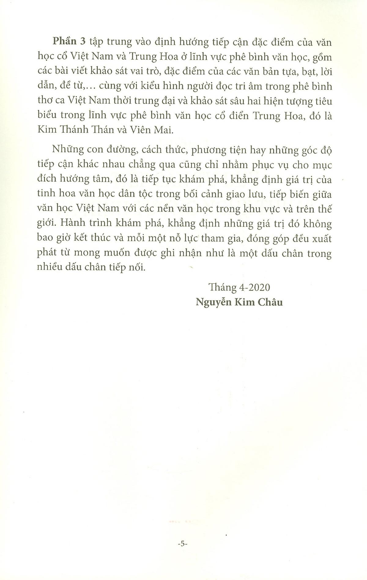 Văn Học Cổ Việt Nam Và Trung Hoa - Những Hướng Tiếp Cận