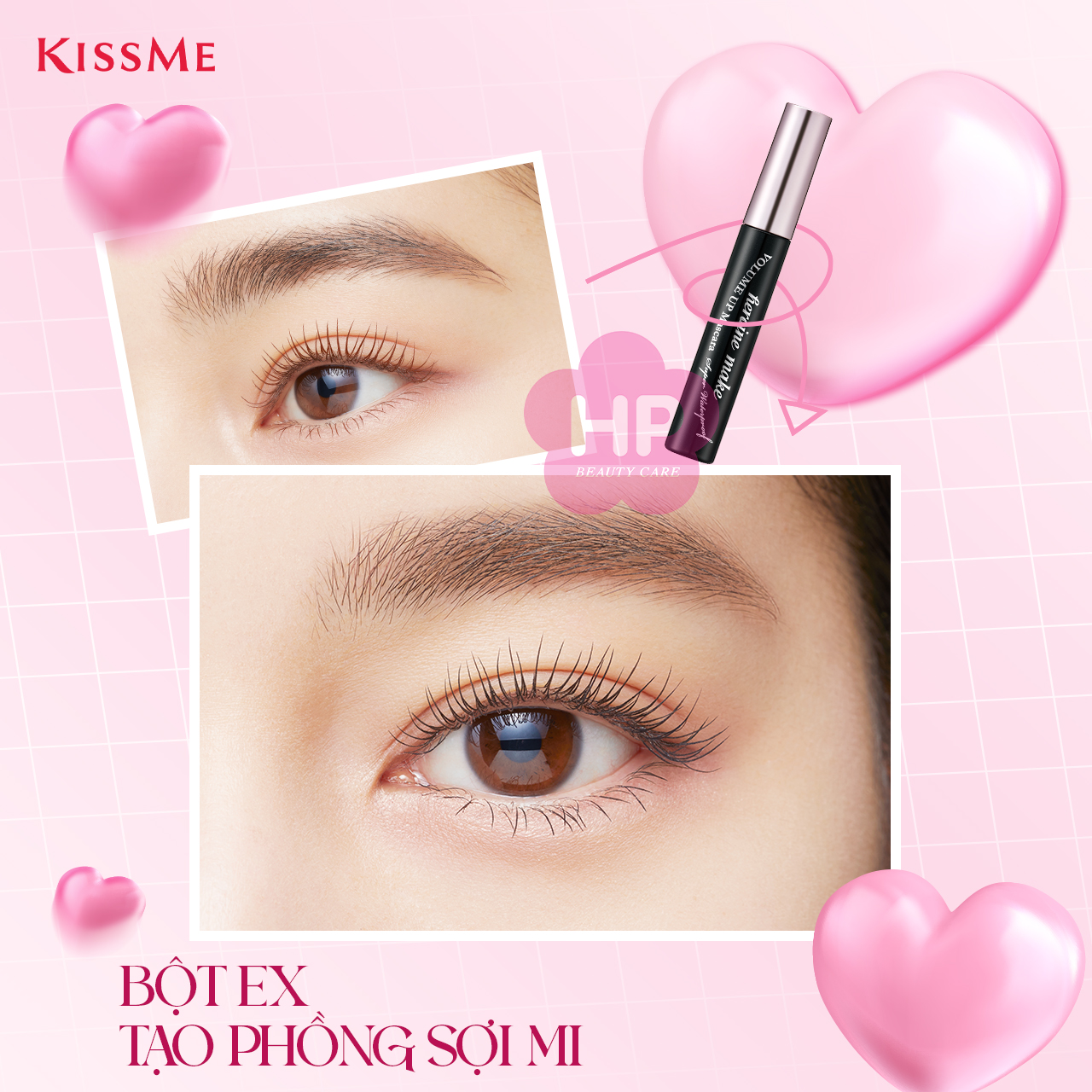 Mascara Nâng Cao Giúp Nâng Cong Và Làm Dày Rậm Mi Tối Đa Siêu Bền Trong 24h Màu Đen Tuyền Kissme Heroine Make #01 6 G