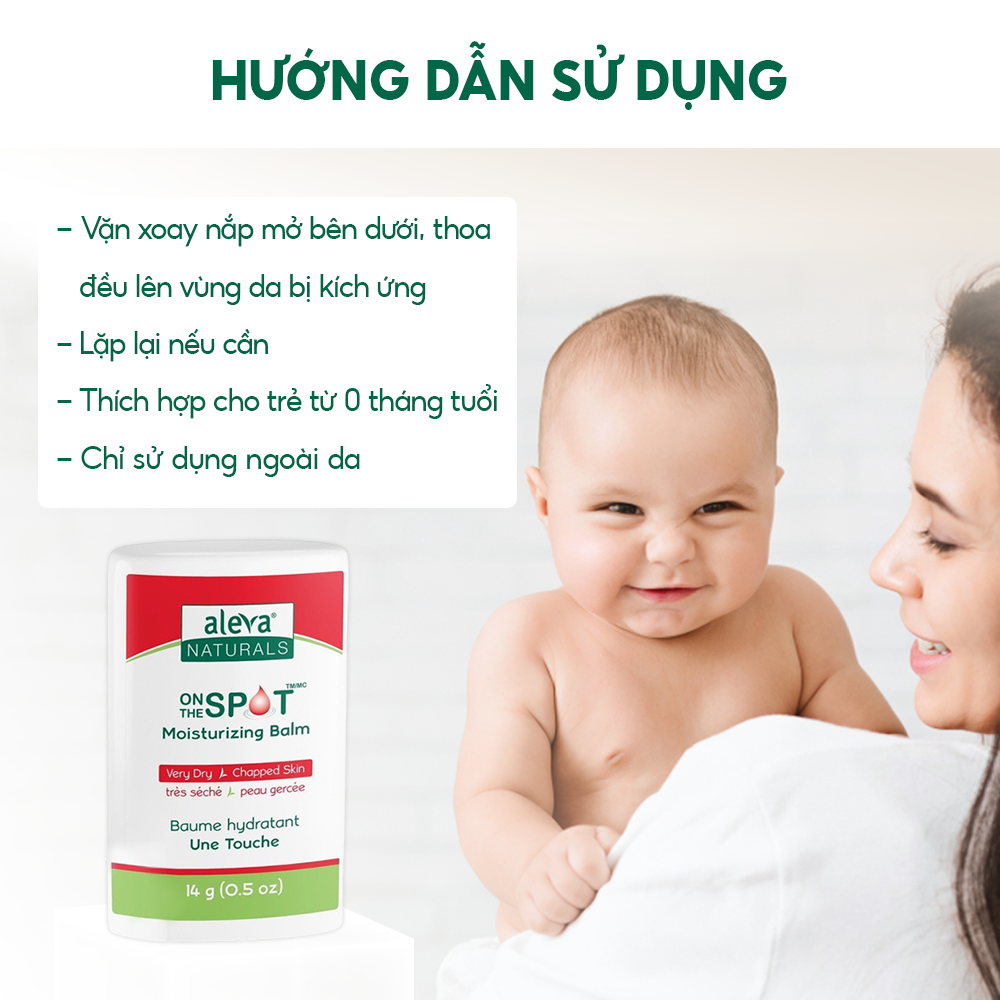 Sáp lăn làm dịu vết côn trùng đốt, vết bầm thâm, giảm ngứa hiệu quả Aleva Naturals (14g)