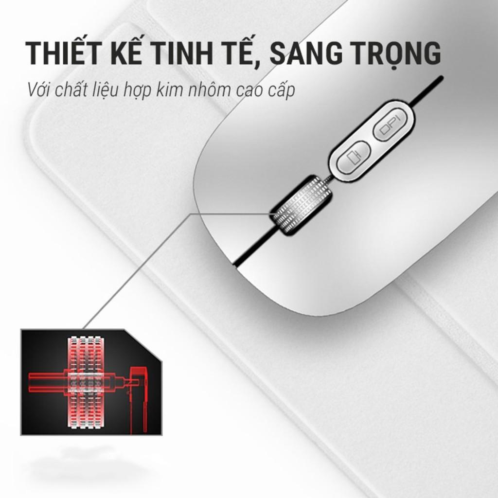 Chuột không dây Bluetooth cao cấp siêu mỏng , pin sạc , kết nối được với thiết bị có Bluetooth và máy tính