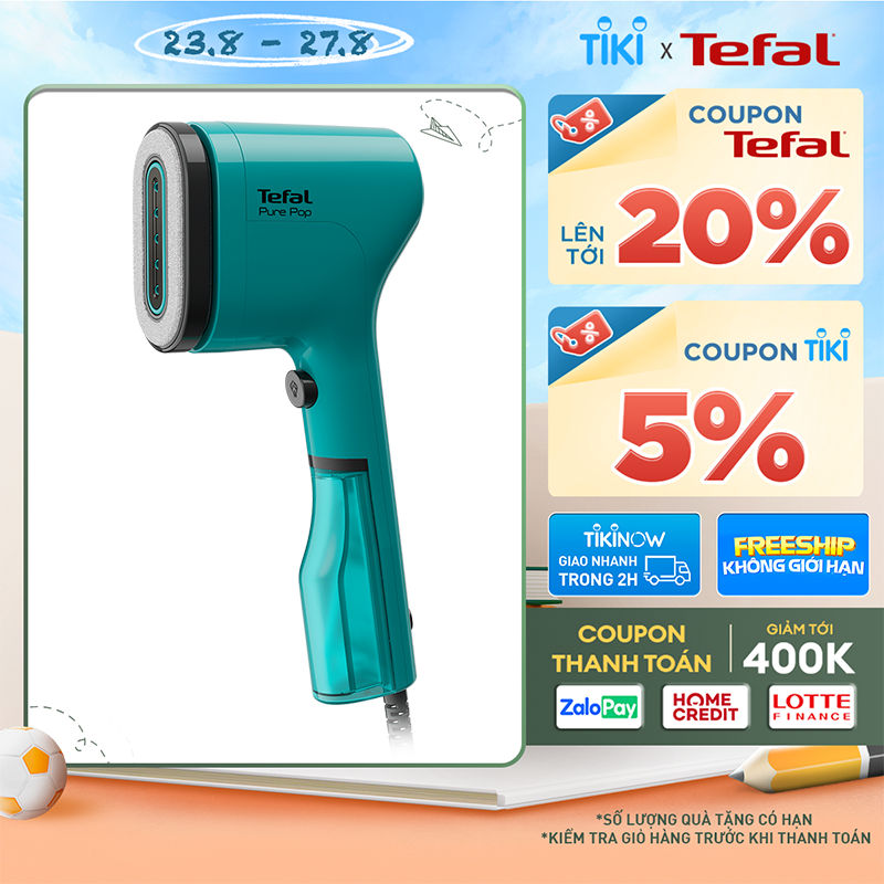 [SẢN PHẨM MỚI] Bàn ủi hơi nước cầm tay Tefal Pure Pop - [Hàng chính hãng