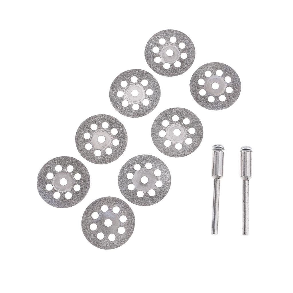 10 Piece Diamond Cutting Wheels Cut Off Discs Drill Bit with Mandrel For Rotary Tool Stone Blade 22mm 25mm 30mm 35mm 40mm