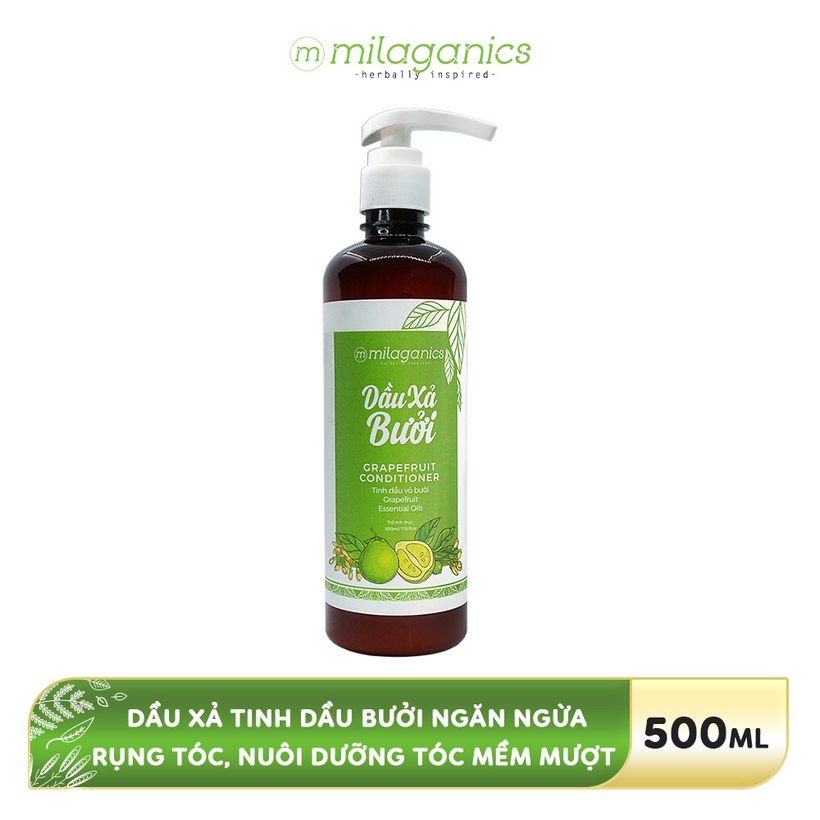 Dầu Xả Bưởi - Phục Hồi Tóc Hư Tổn, Nuôi Dưỡng Tóc Mềm Mượt Tự Nhiên Milaganics (500ml / Chai)