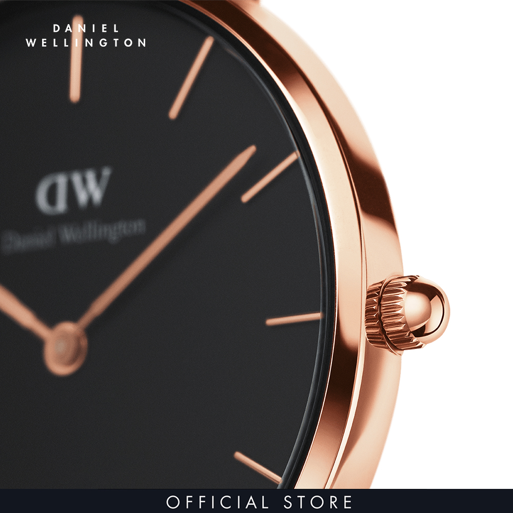 Đồng hồ Nữ Daniel Wellington dây da - Petite Sheffield mặt