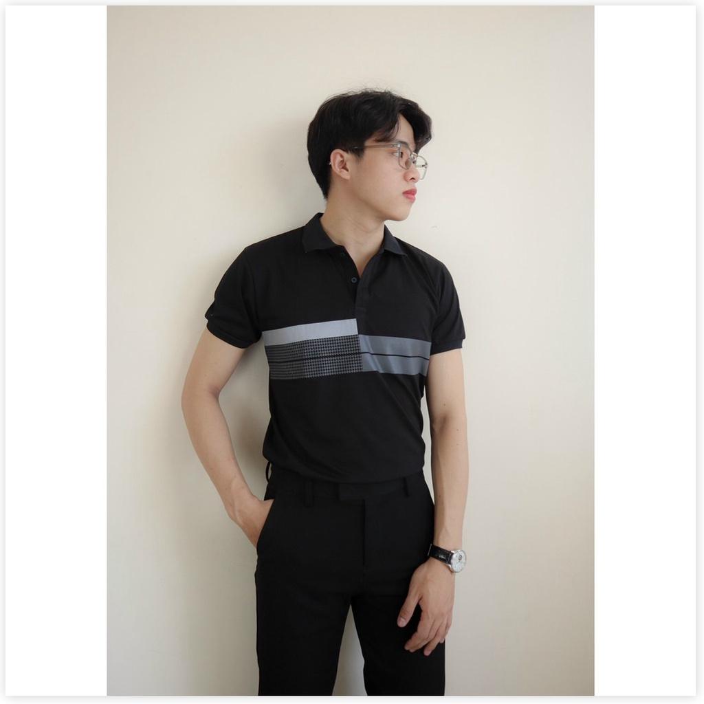 Áo thun cổ trụ ngắn tay tôn dáng chuẩn body