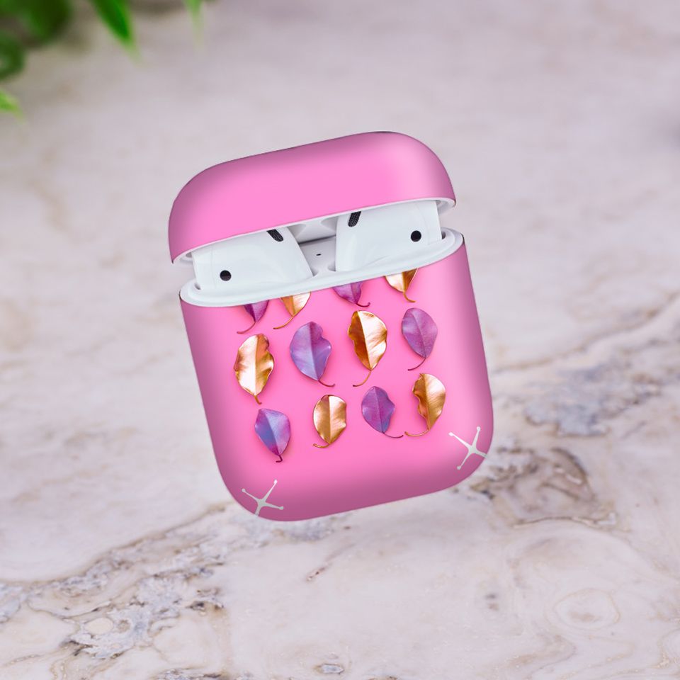 Miếng dán skin chống bẩn cho tai nghe AirPods in hình thiết kế - atk319 (bản không dây 1 và 2)