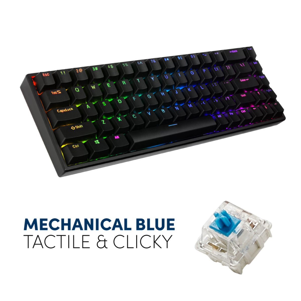 Bàn phím cơ PROLiNK GK6002M (Blue Switch), LED RGB 16 triệu màu, Full N-Key Rollover, Anti Ghosting cho tuyển thủ Esport - Hàng Chính Hãng