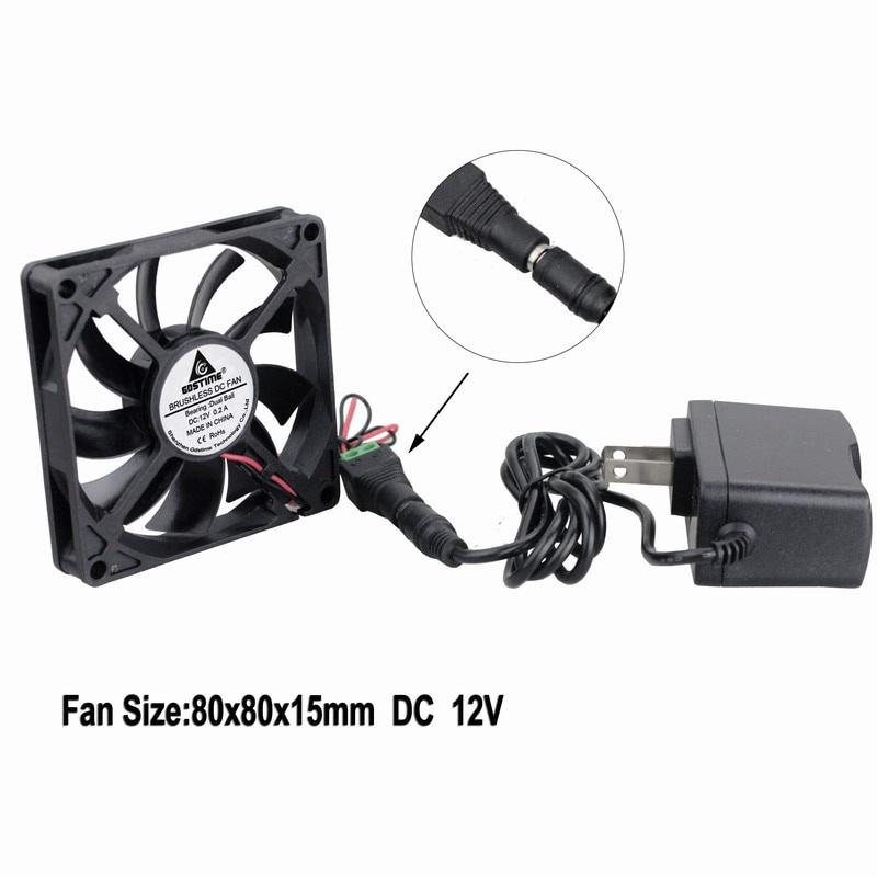 1 Pcs Gdstime 11V DC Ball Bearing Cooler 80*11mm AC 11V 111V 11V 11V 140V Cooling Fan Heatsink Power Supply Adapter Driver