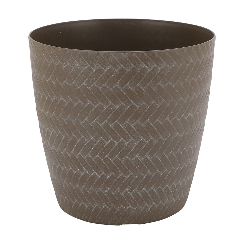 Chậu trồng cây bằng nhựa PP SANDOSA màu nâu 18x18x17 cm | Index Living Mall - Phân phối độc quyền tại Việt Nam