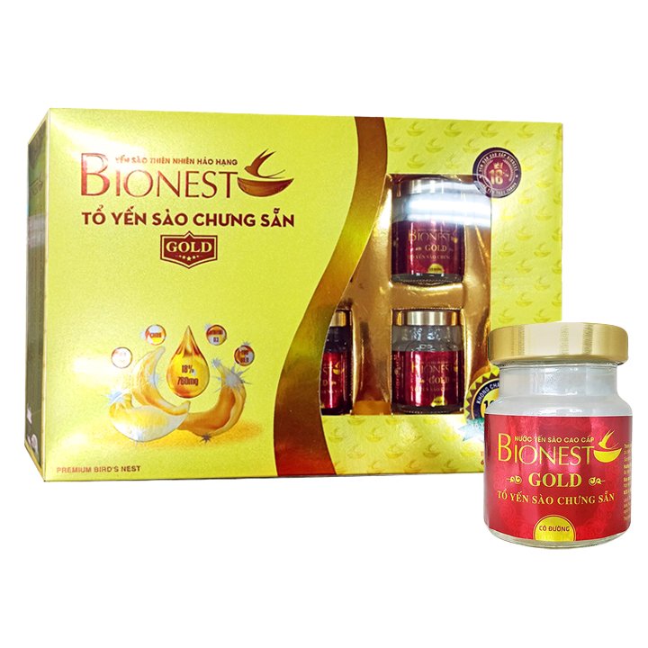 Hộp Yến sào Bionest Gold cao cấp (hộp quà tặng 6 lọ) thích hợp cho người lớn và người bệnh trong quá trình hồi phục sức khỏe