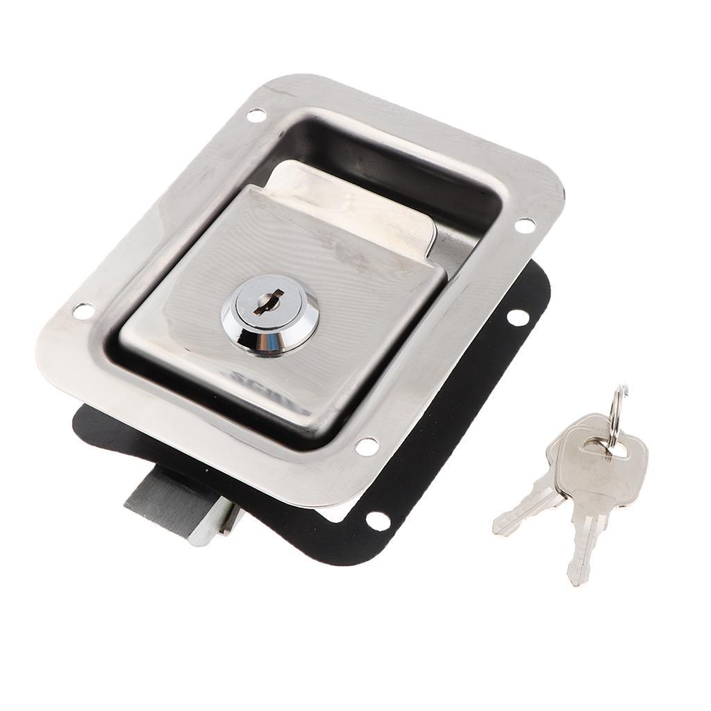 RV Paddle  Lock Latches Handle Truck Tool Box Trailer Camper with Keys