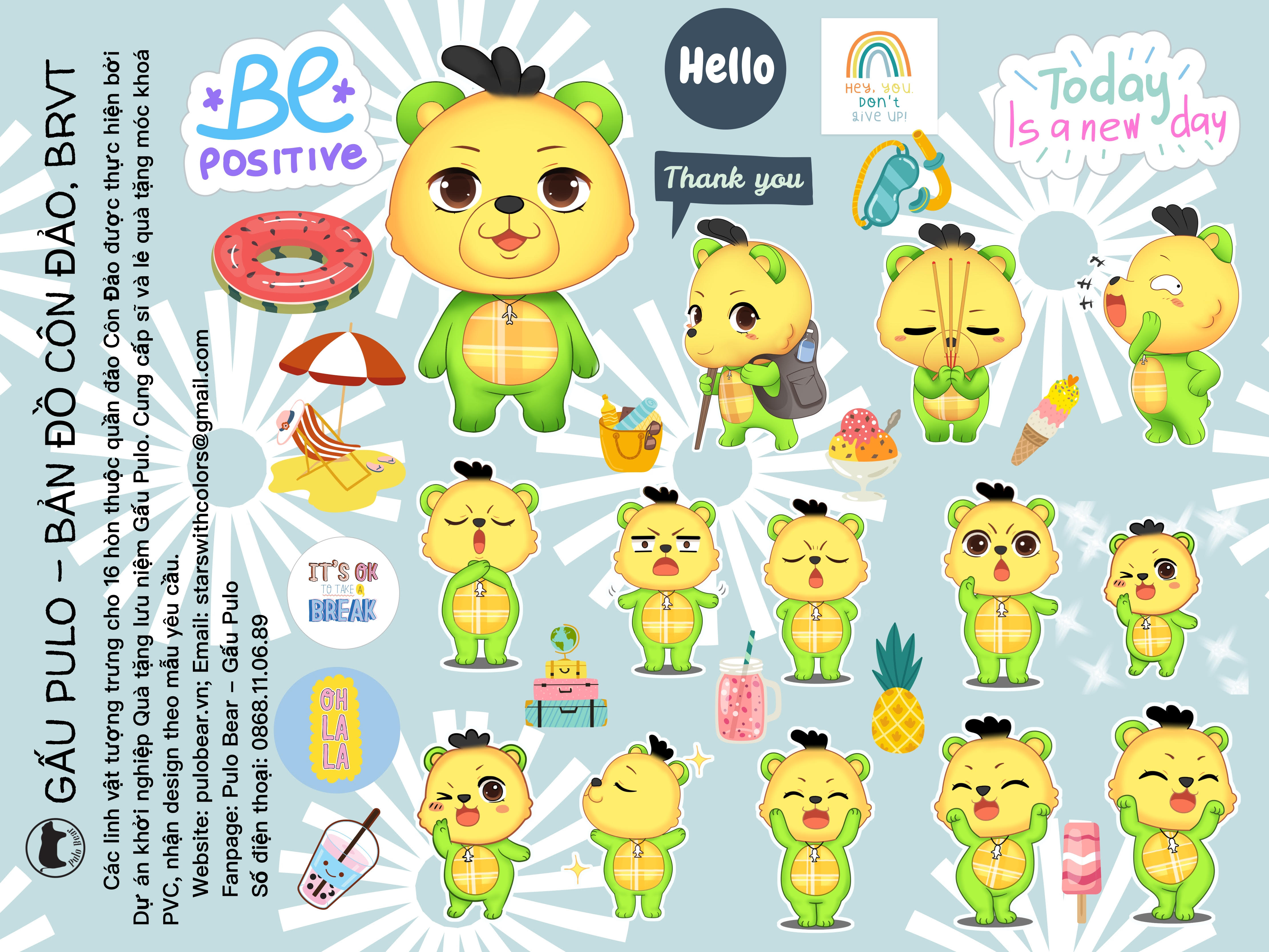 Bộ Sticker Pulo Bear