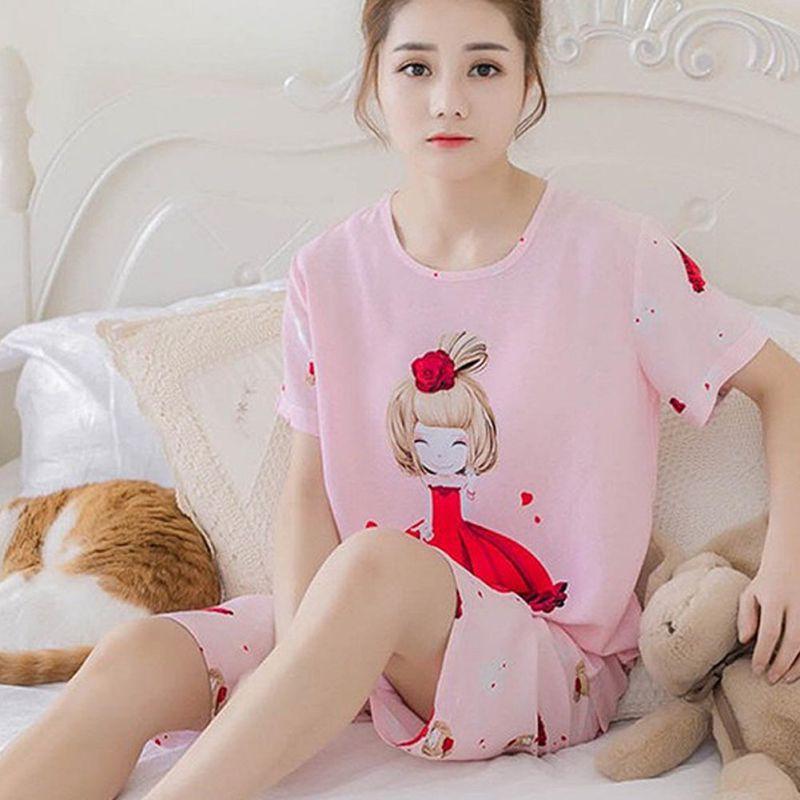 Bộ Đồ Ngủ Tay Ngắn Dễ Thương