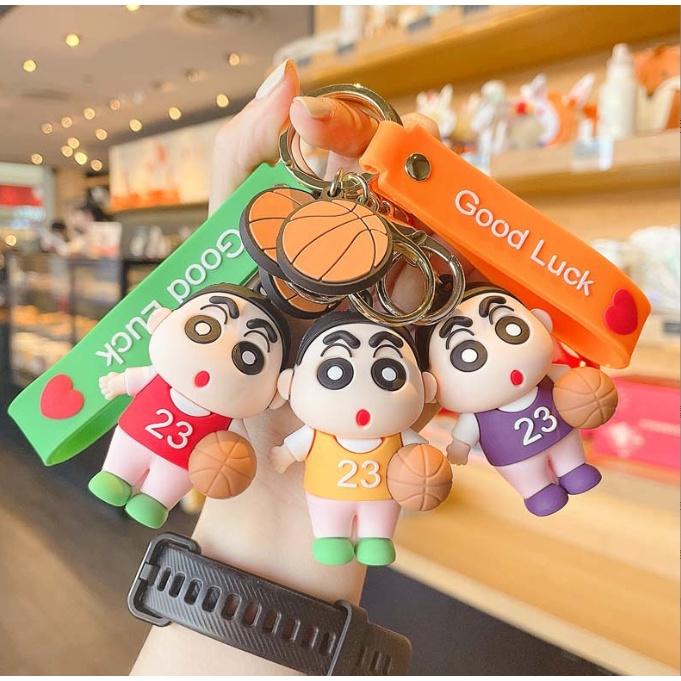 Móc khóa Phim Cậu bé bút chì dễ thương PVC loại tốt