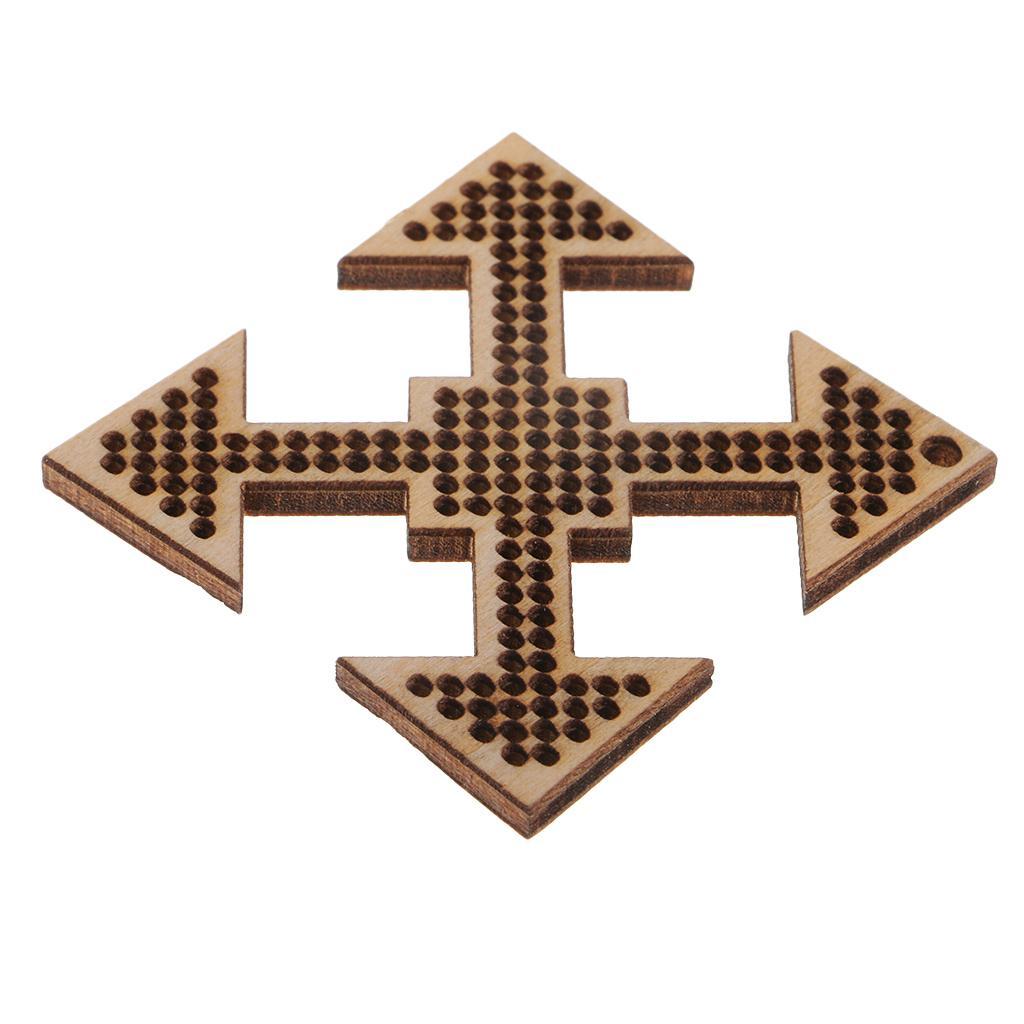 Arrow Shape Unfinished Wood Hole Paved Plaque Tags Ornament DIY Craft Stitch Embroidery Wooden Board Home Decoration 65mm