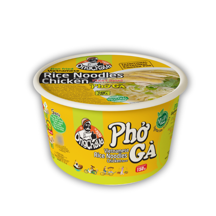 Phở Gà Ông Chà Và Hộp Ăn Liền 150g - Phù Hợp Cho Người Ăn Chay
