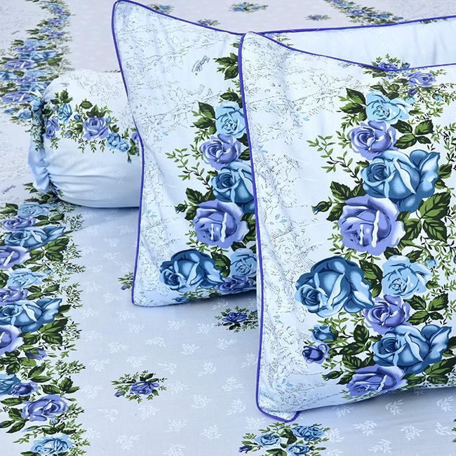 Bộ Drap Cotton May Từ Vải Cotton Thắng Lợi mẫu chân biển