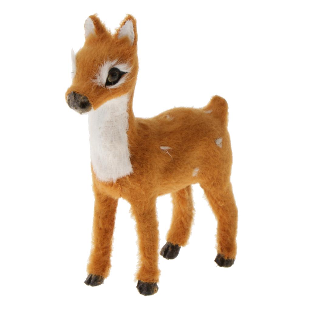 Christmas Plush Simulation Deer Doll Toy Xmas Ornament Home Decor