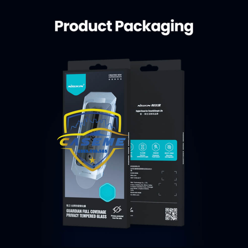 Kính Cường Lực Dành Cho Samsung Galaxy S25 Ultra Full Màn Hình Chống Nhìn Trộm Nillkin Guardian  - Hàng Nhập Khẩu
