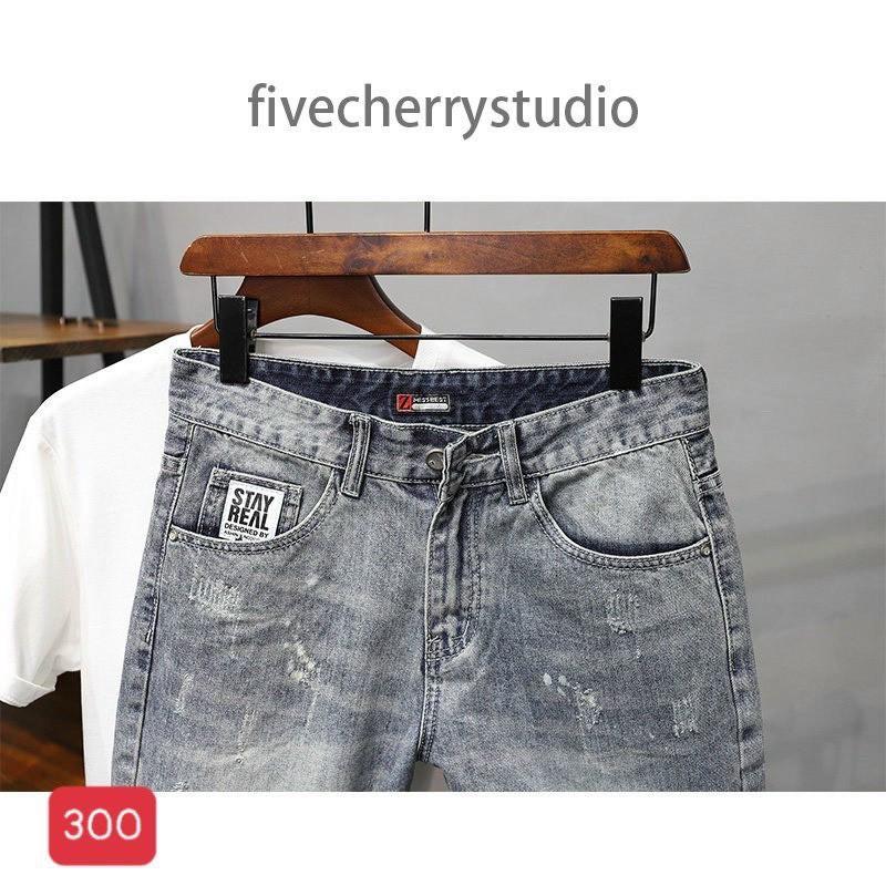 Quần Sọt Nam, Quần Short Jean Nam Chất Bò co giãn phối xước cực đẹp form chuẩn Tô Tồ Shop - MS04