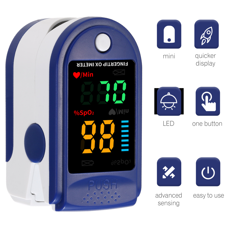 Thiết Bị Kẹp Ngón Tay Thông Màn Hình Màu Tặng Kèm Sẵn 2 pin AAA