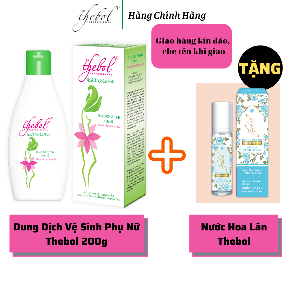 Dung dịch vệ sinh nữ Thebol rửa phụ khoa dạng gel an toàn dịu nhẹ giúp ngăn mùi hôi ngứa