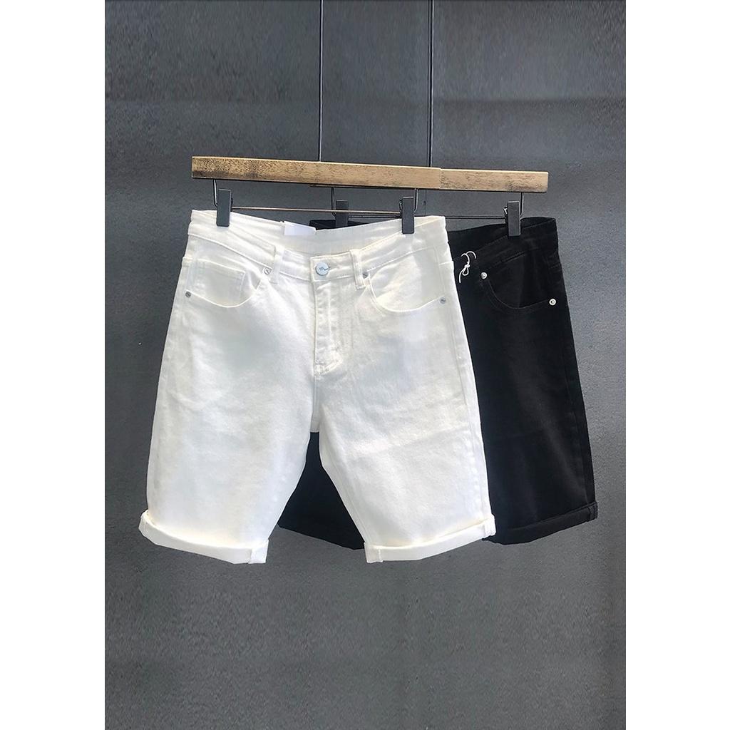 QUẦN SHORT JEAN NAM, QUẦN BÒ NGỐ NAM MÀU TRƠN CAO CẤP