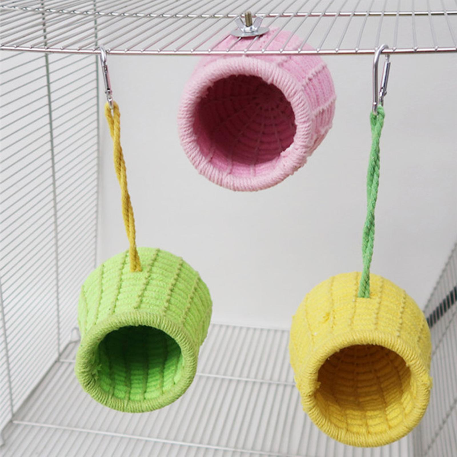 Winter Warm Bird Nest Cage Toy Hanging Budgie Parrot Cage