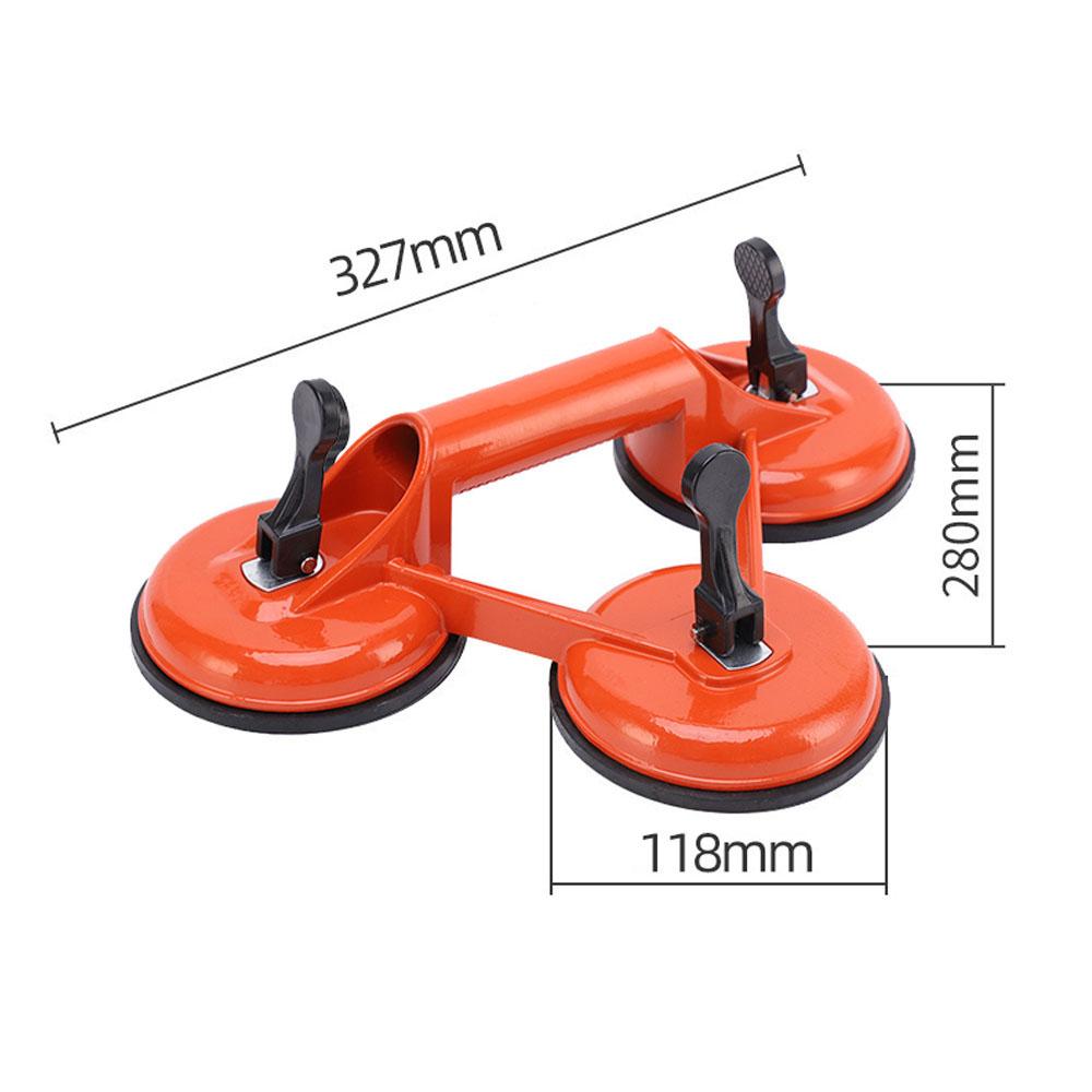 Vacuum Suction Cup Aluminum Alloy 3-Claw Grip Sucker High Bearing Capacity Ceramic Tile Puller Granite Glass Lifter