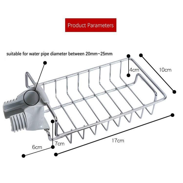 Giá Treo Vòi Đựng Đồ , Giẻ Rửa Chén Bát chất liệu inox cao cấp giúp không gian thêm gọn gàng