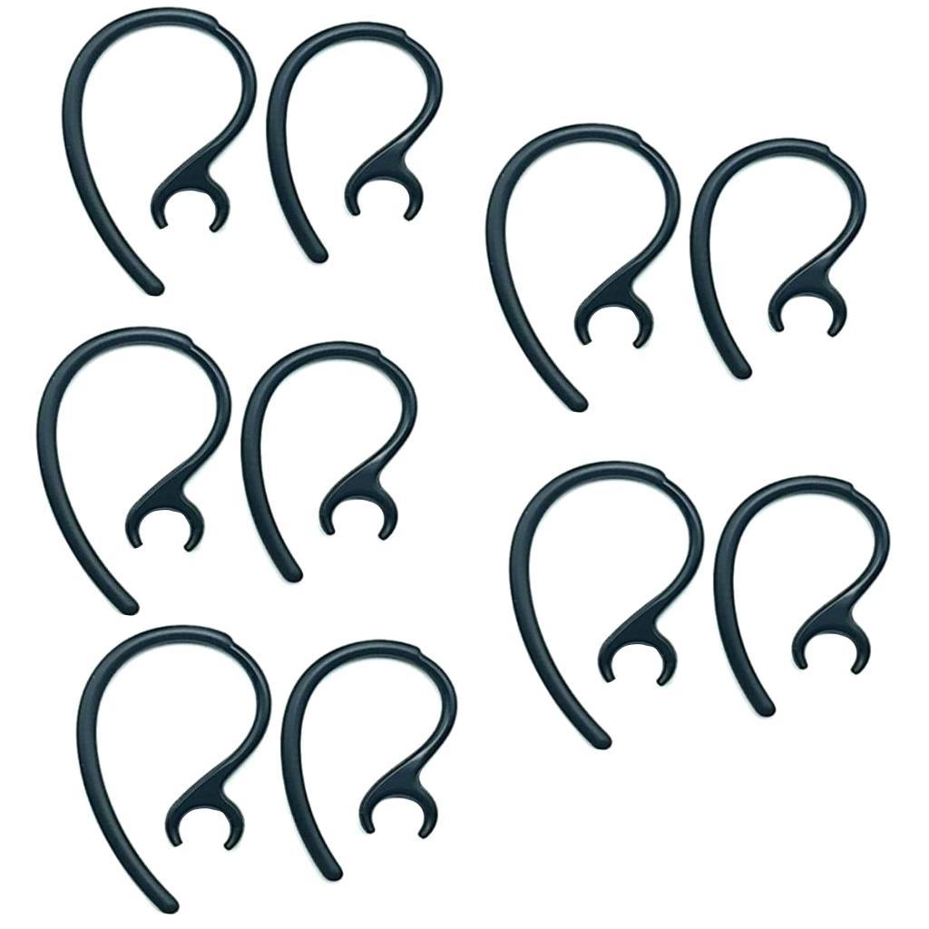 2X 10 Pieces Replacement Earhook Ear Earloop Clip For Headset black