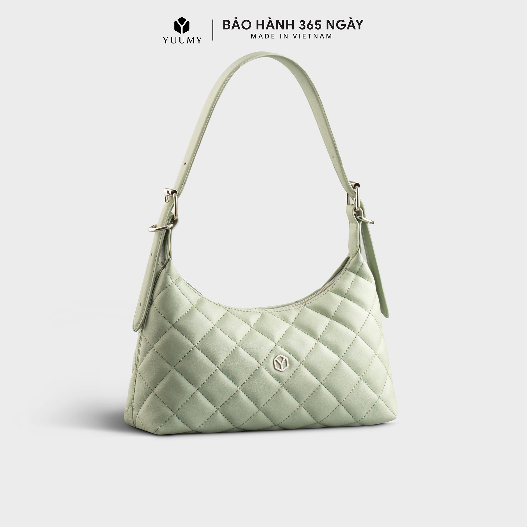 Túi Yuumy ( Thời trang nữ họa tiết dập chỉ chéo size 25 - Túi đeo vai da Seasand YN220 )