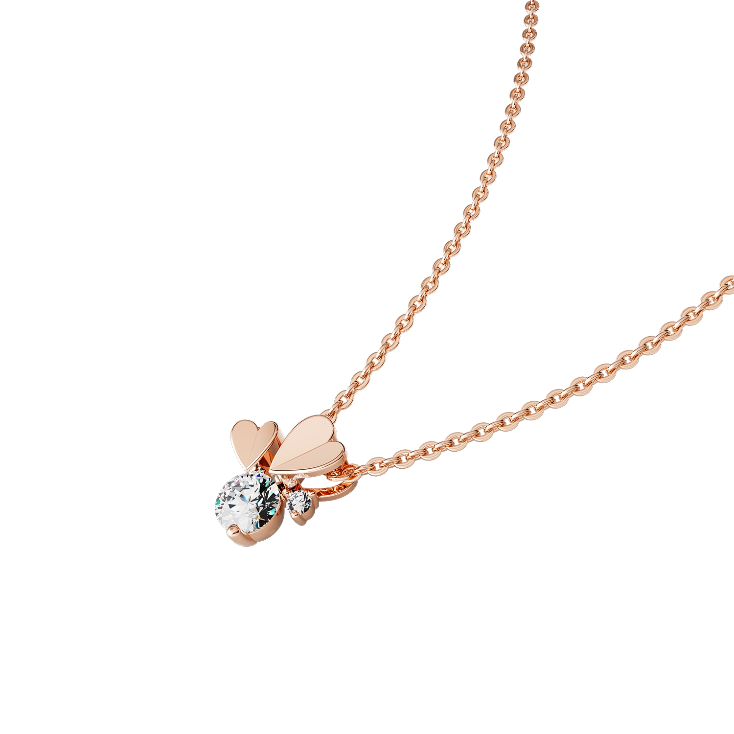 Dây Chuyền Vàng Tây 14k Wings Of Love DCMAMD616 Huy Thanh Jewelry