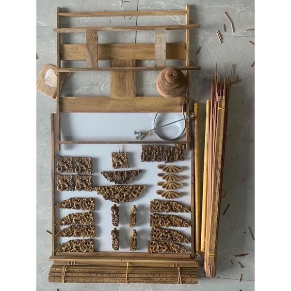 KHUNG LỒNG CHIM TỰ RÁP CHẠM SÓC NHO