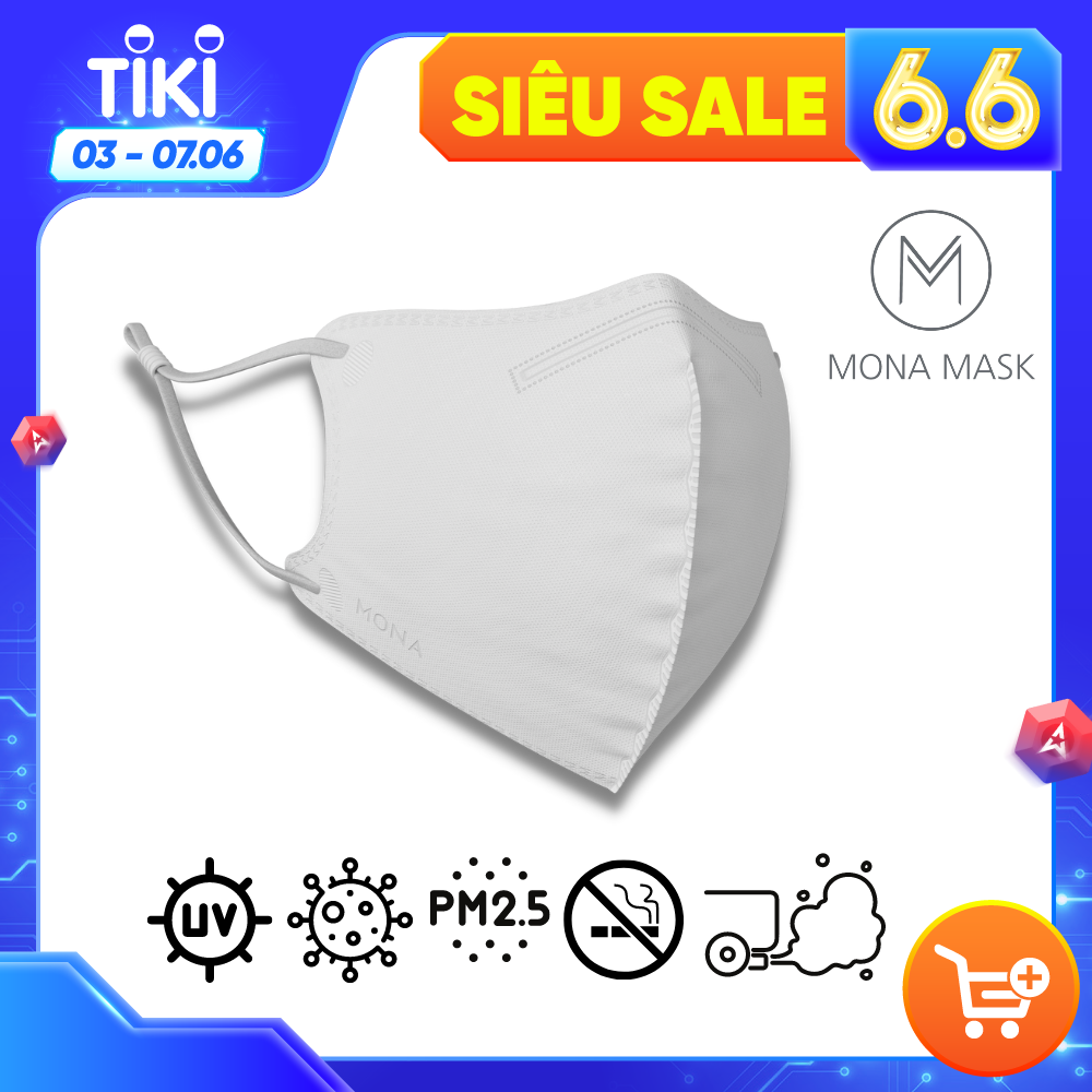 Combo 3 Khẩu Trang 3D MONA MASK N99 Chống Nắng Tia Uv Lọc 99% Bụi Mịn Pm 2.5