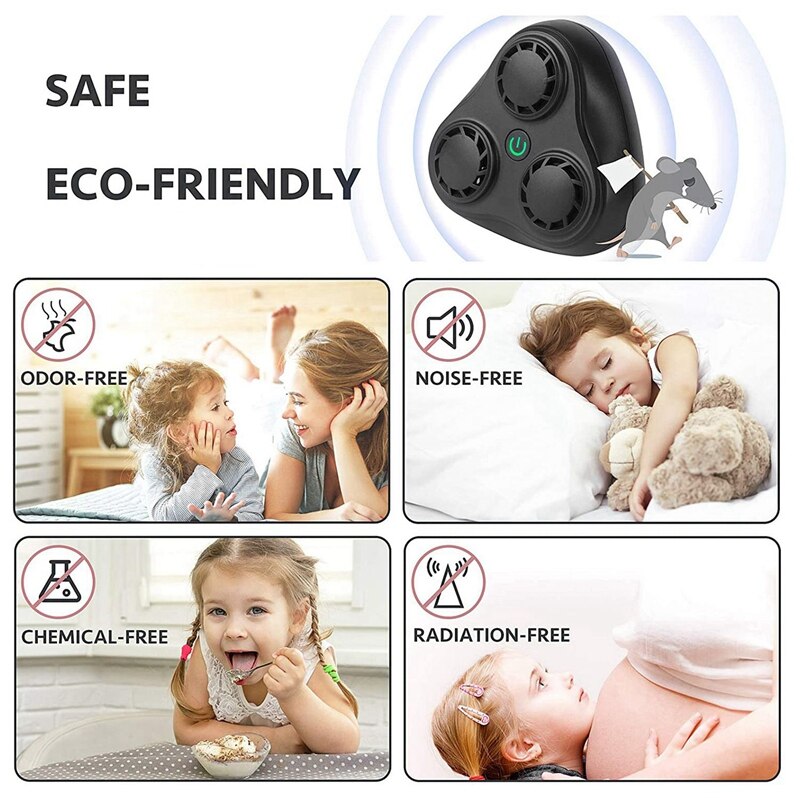 Máy đuổi chuột công nghệ cao Ultrasonic Pest Repeller ≤200㎡