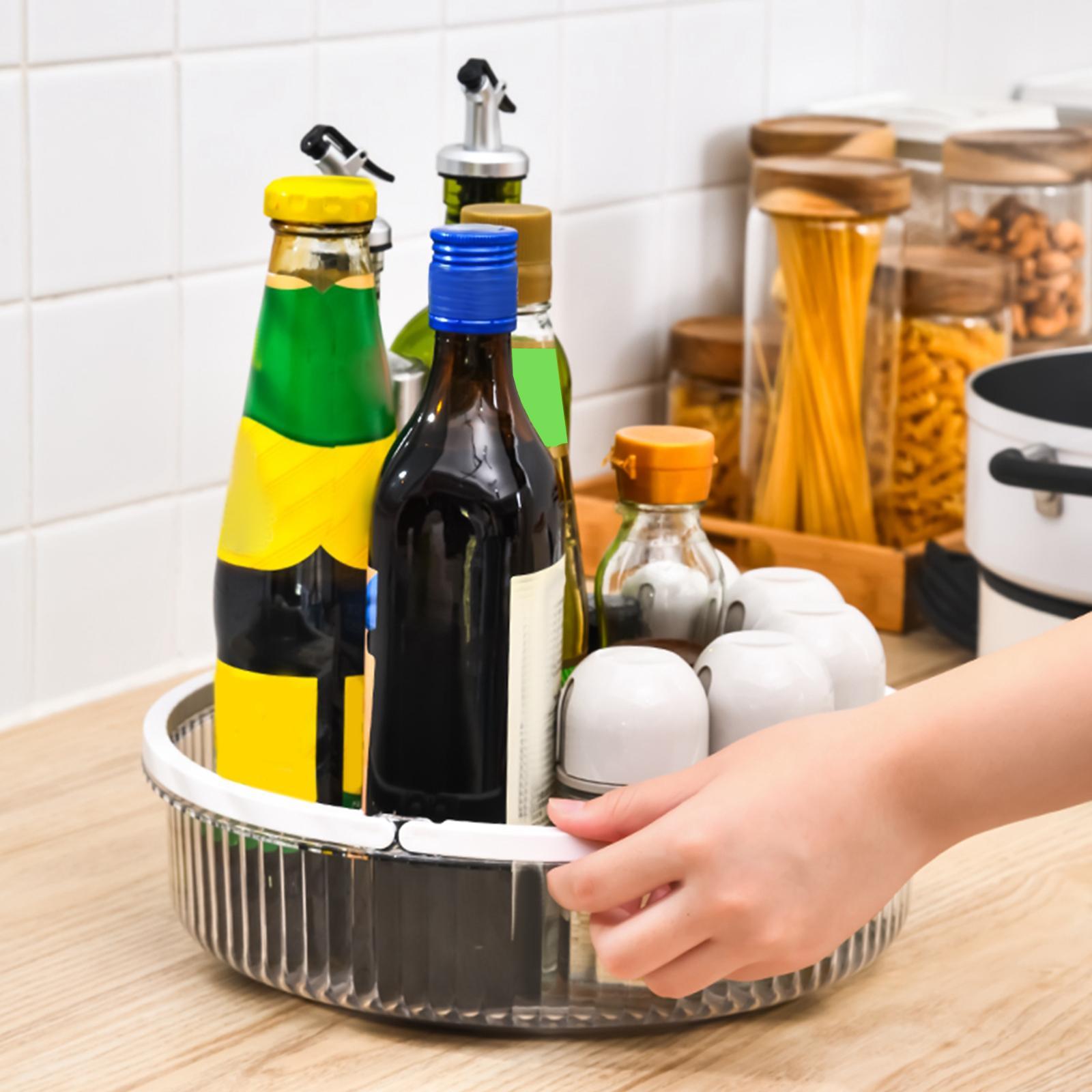 Seasoning Organizer Shelf Turntable Stable for Pantry Countertop Kitchen