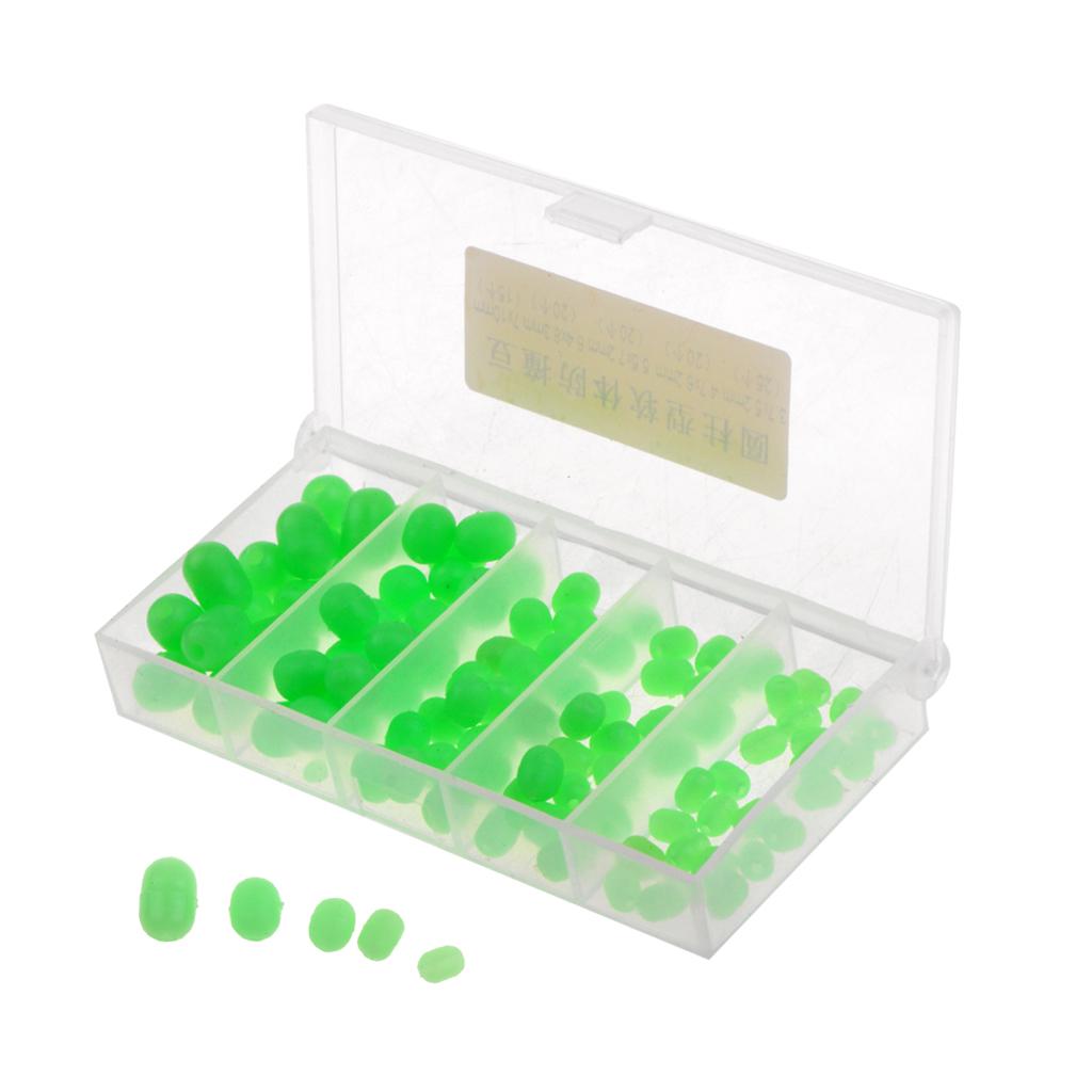 Sea Fishing/Rig Beads Mixed Size-100pcs Bead Luminous Fishing Beads