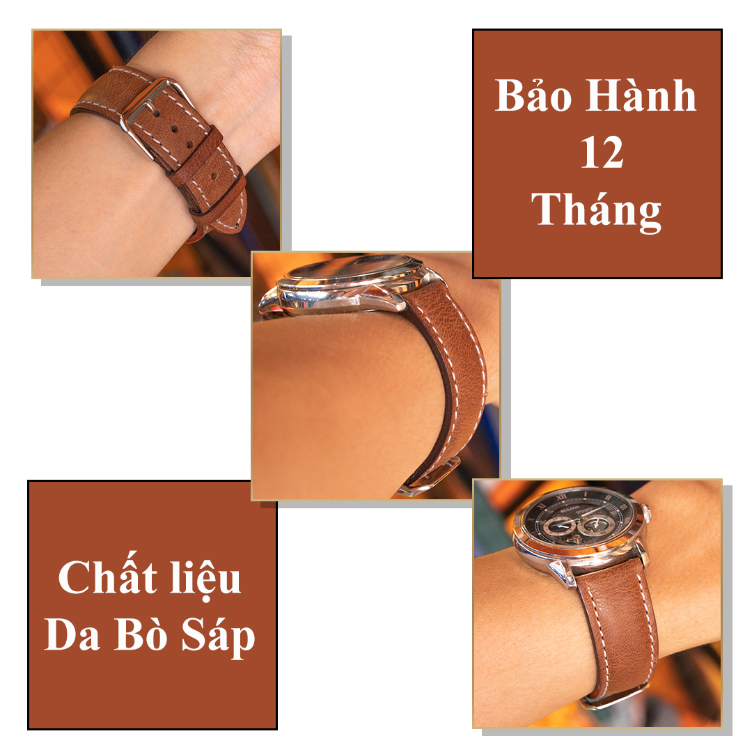 Dây Đồng Hồ Da Bò Sáp Cao Cấp - Dây Da Đồng Hồ MrFour | Cowhide Watch Bands