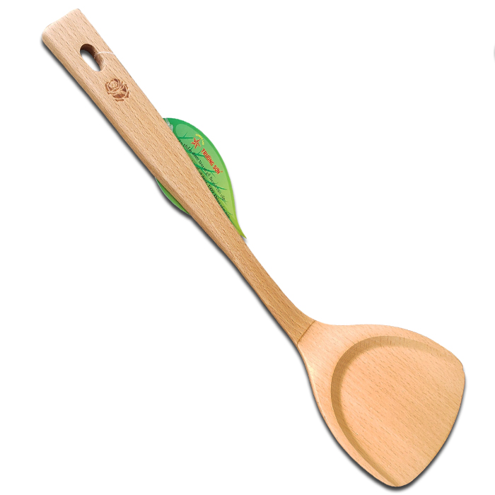 Xẻng Xào Cán Dài Gỗ Beech - Sạn Gỗ 08 Nối - Đồ Gỗ Nhà Bếp Thương Hiệu Trường Sơn