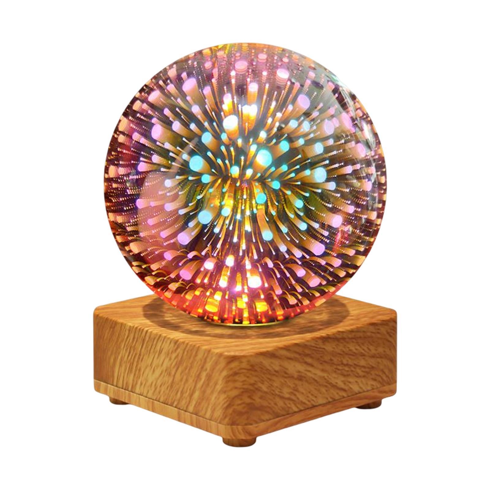 USB Powered LED 3D Glass Ball Night Light for Holiday Christmas Party Decor
